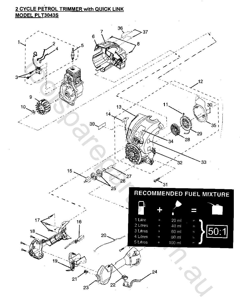 husqvarna 125bvx parts diagram