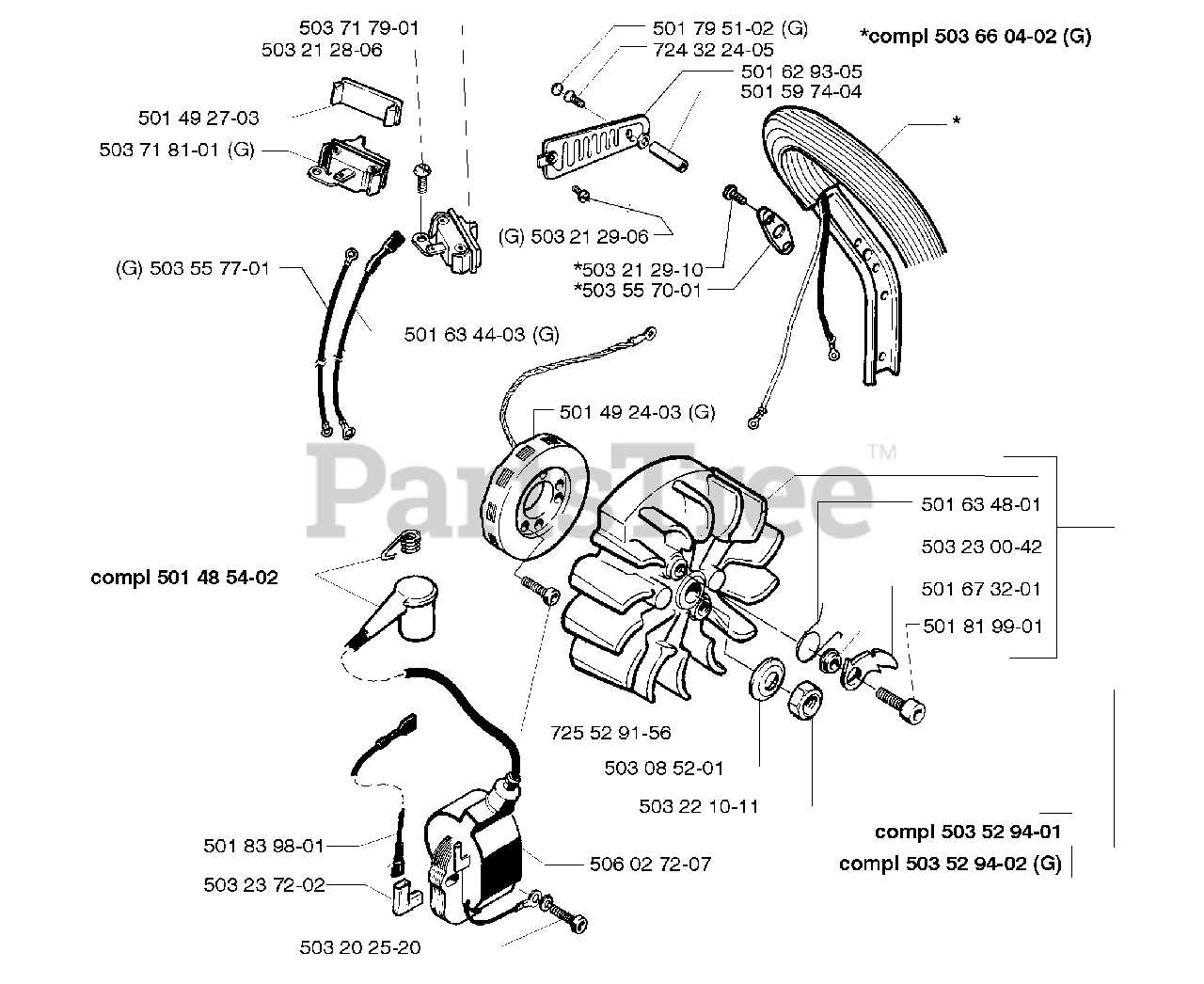 husqvarna 254 parts diagram