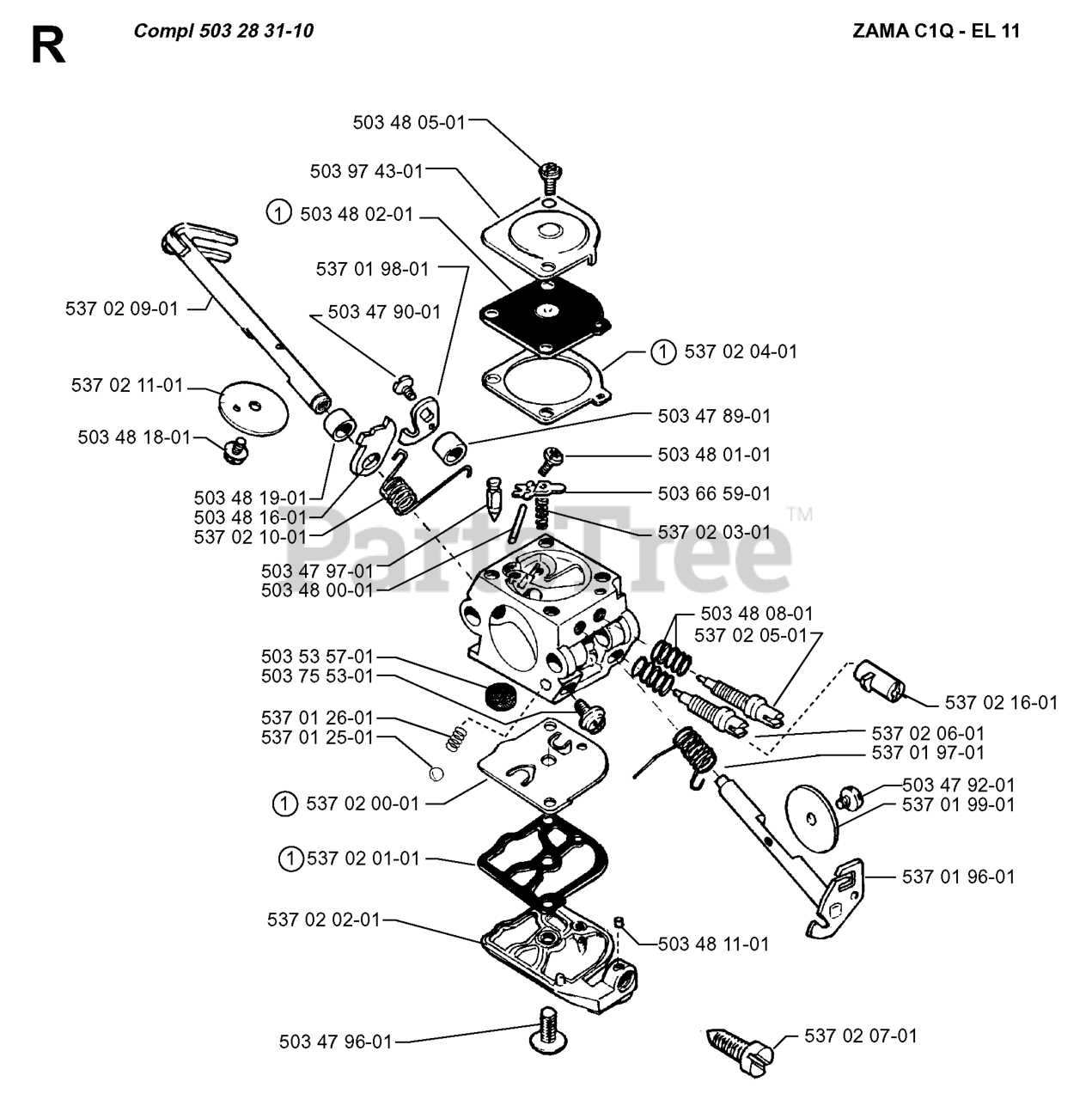 husqvarna 322l parts diagram