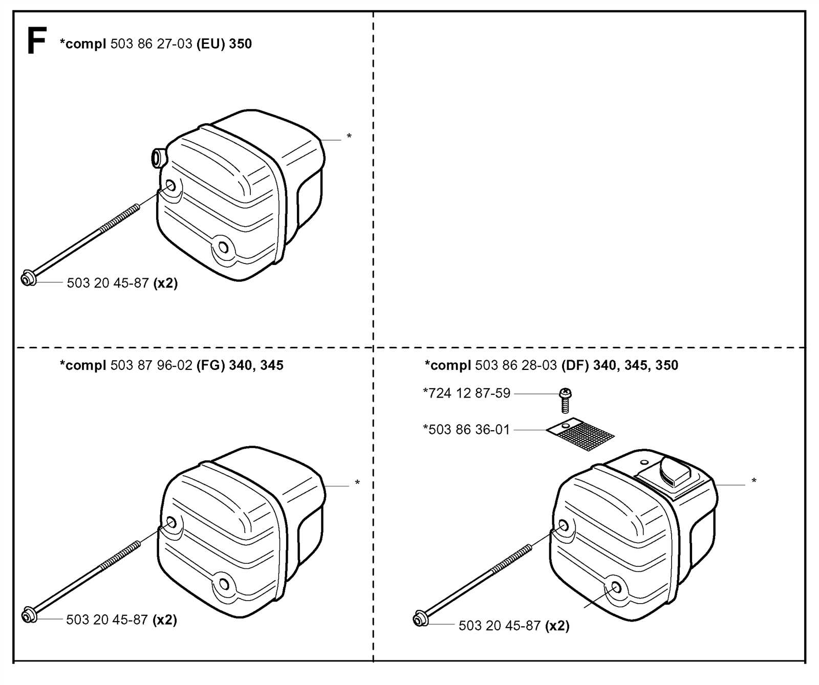 husqvarna 340 chainsaw parts diagram