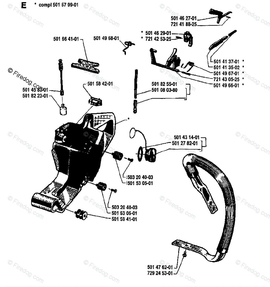 husqvarna 40 parts diagram