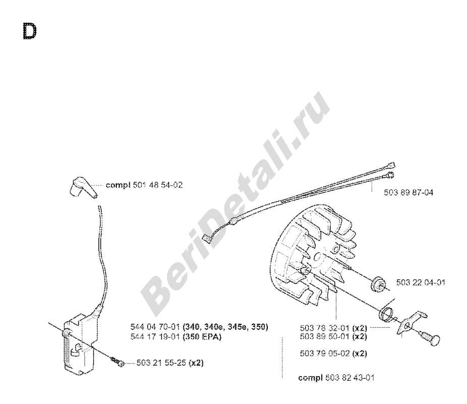 husqvarna 445 parts diagram