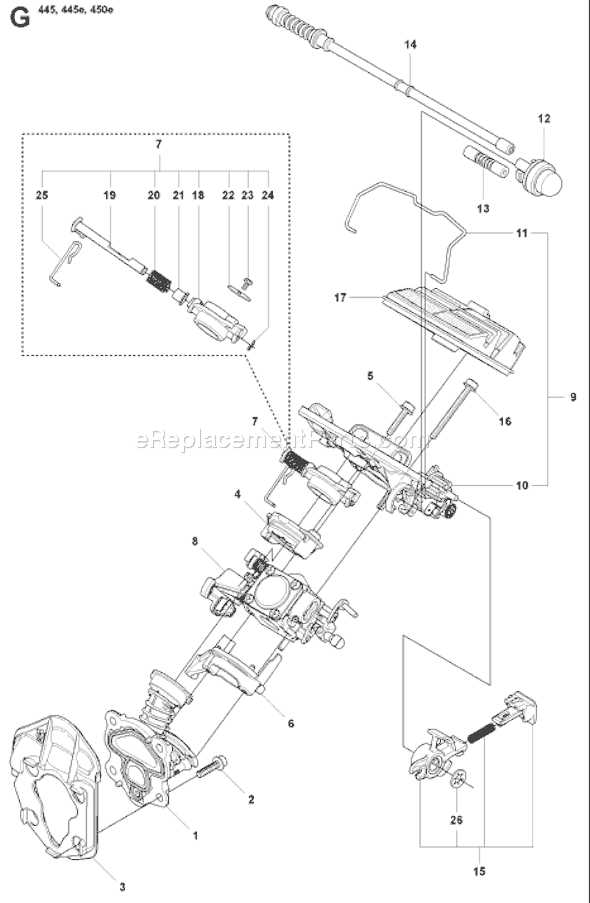 husqvarna 450 rancher ii parts diagram