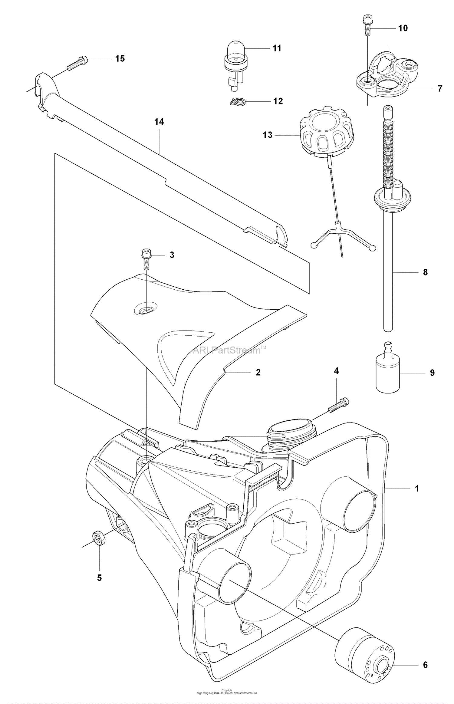 husqvarna brush cutter parts diagram