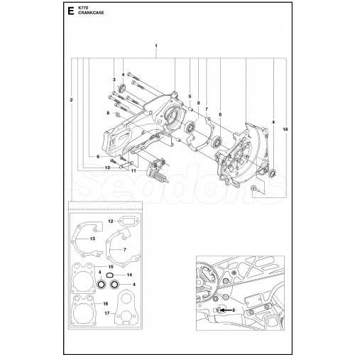 husqvarna k760 parts diagram