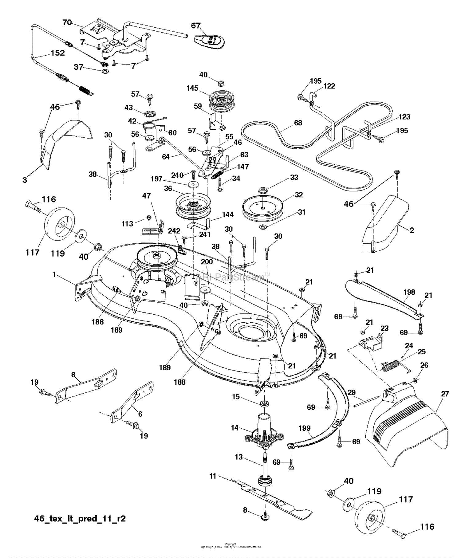 husqvarna lawn tractor parts diagram