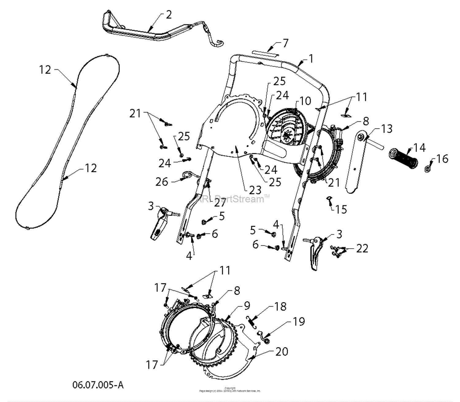 husqvarna snowblower parts diagram