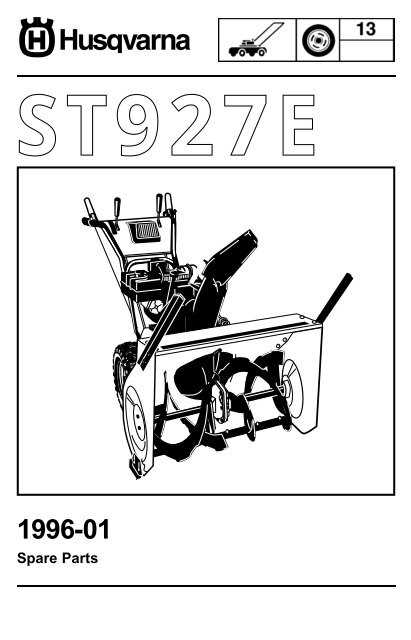 husqvarna st 224 parts diagram