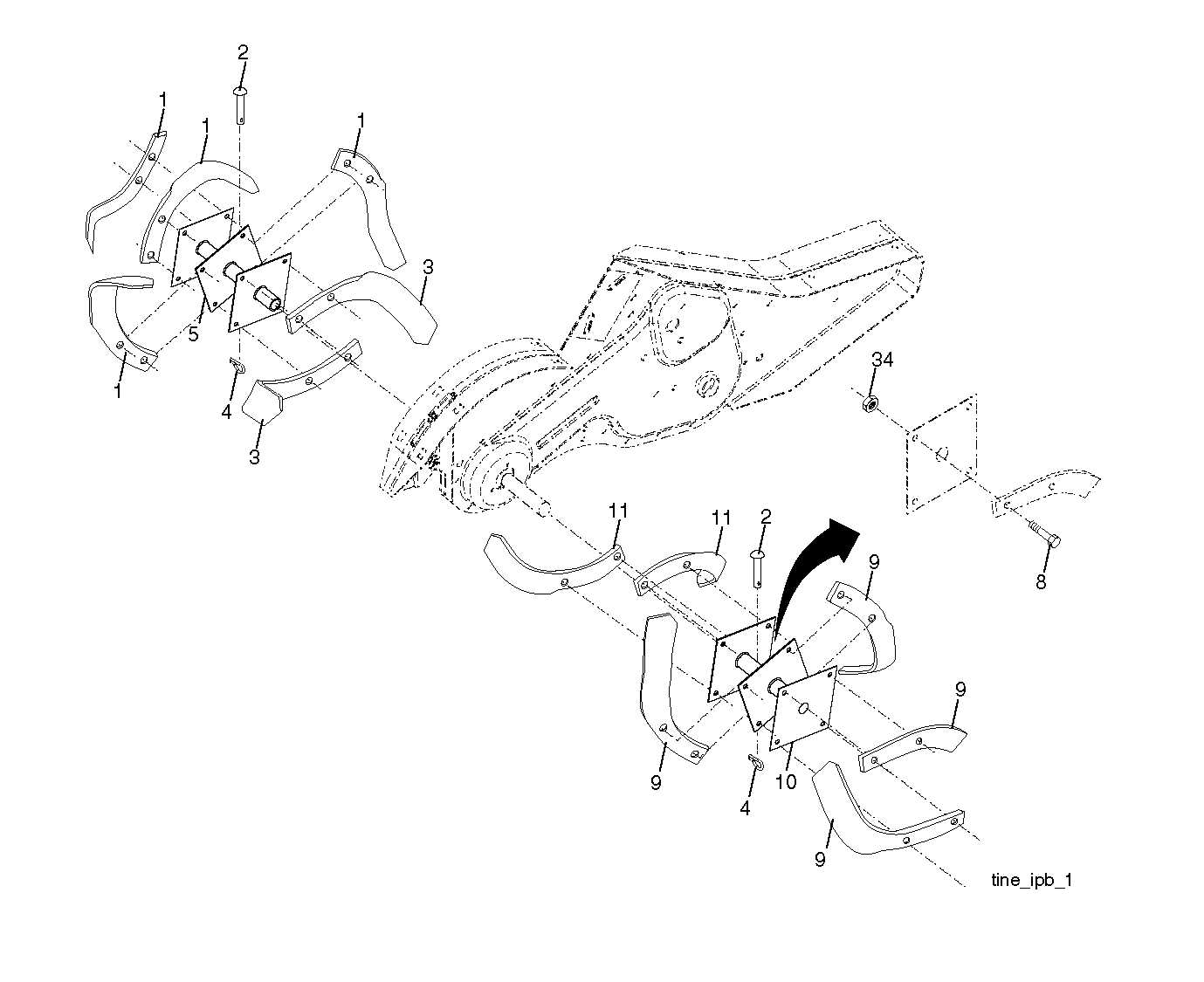 husqvarna tiller parts diagram