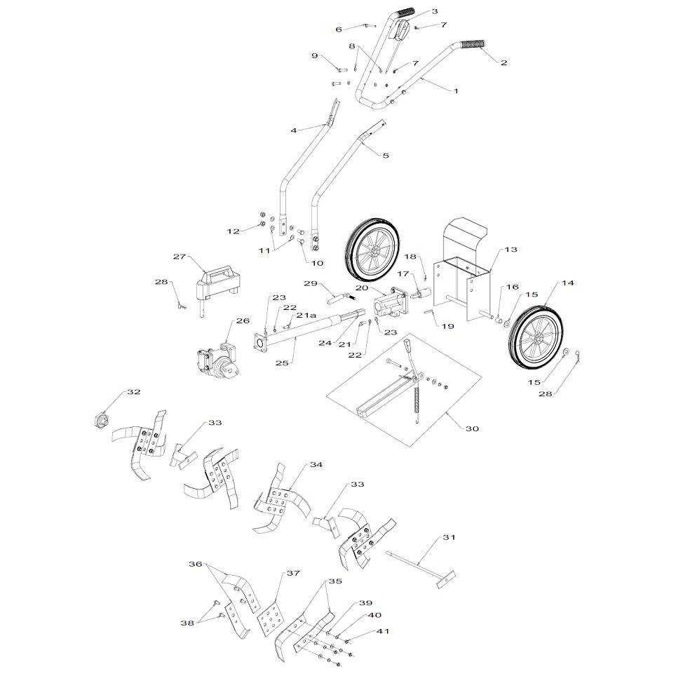 husqvarna tiller parts diagram