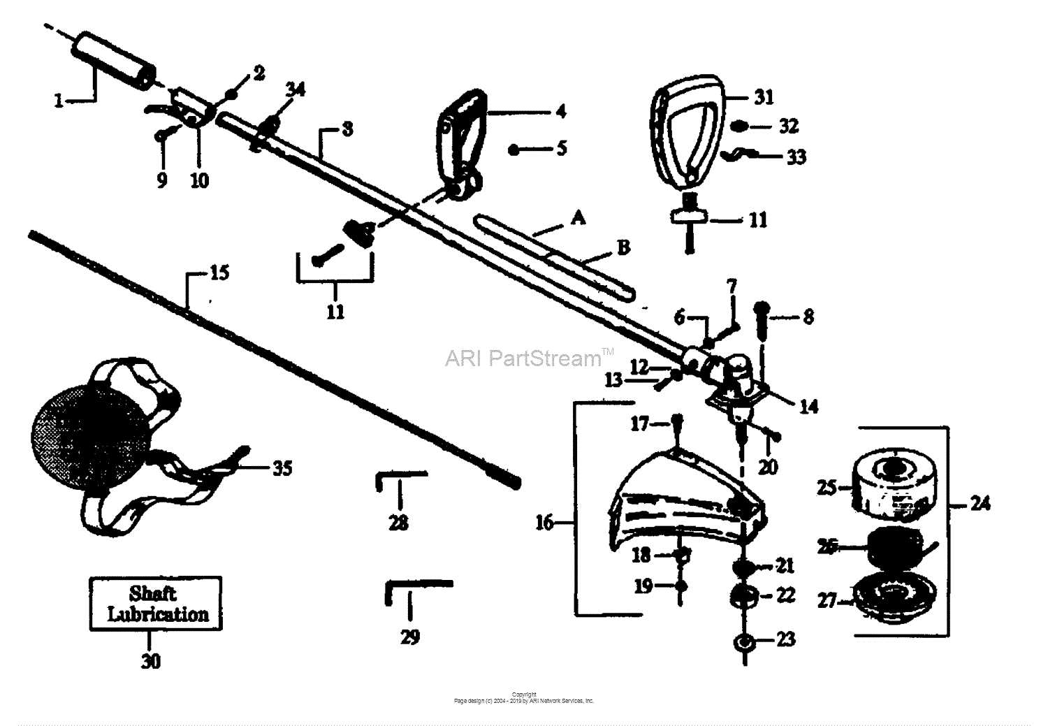 husqvarna weed eater parts diagram