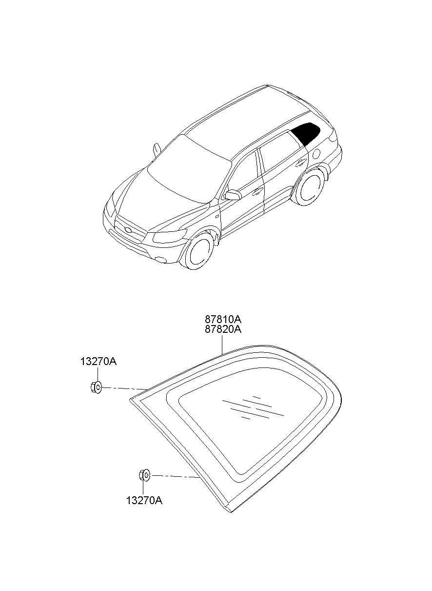 hyundai santa fe body parts diagram