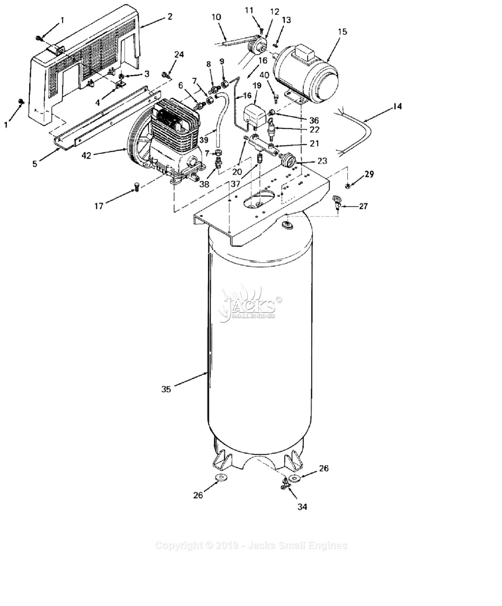 ingersoll rand air compressor parts diagram