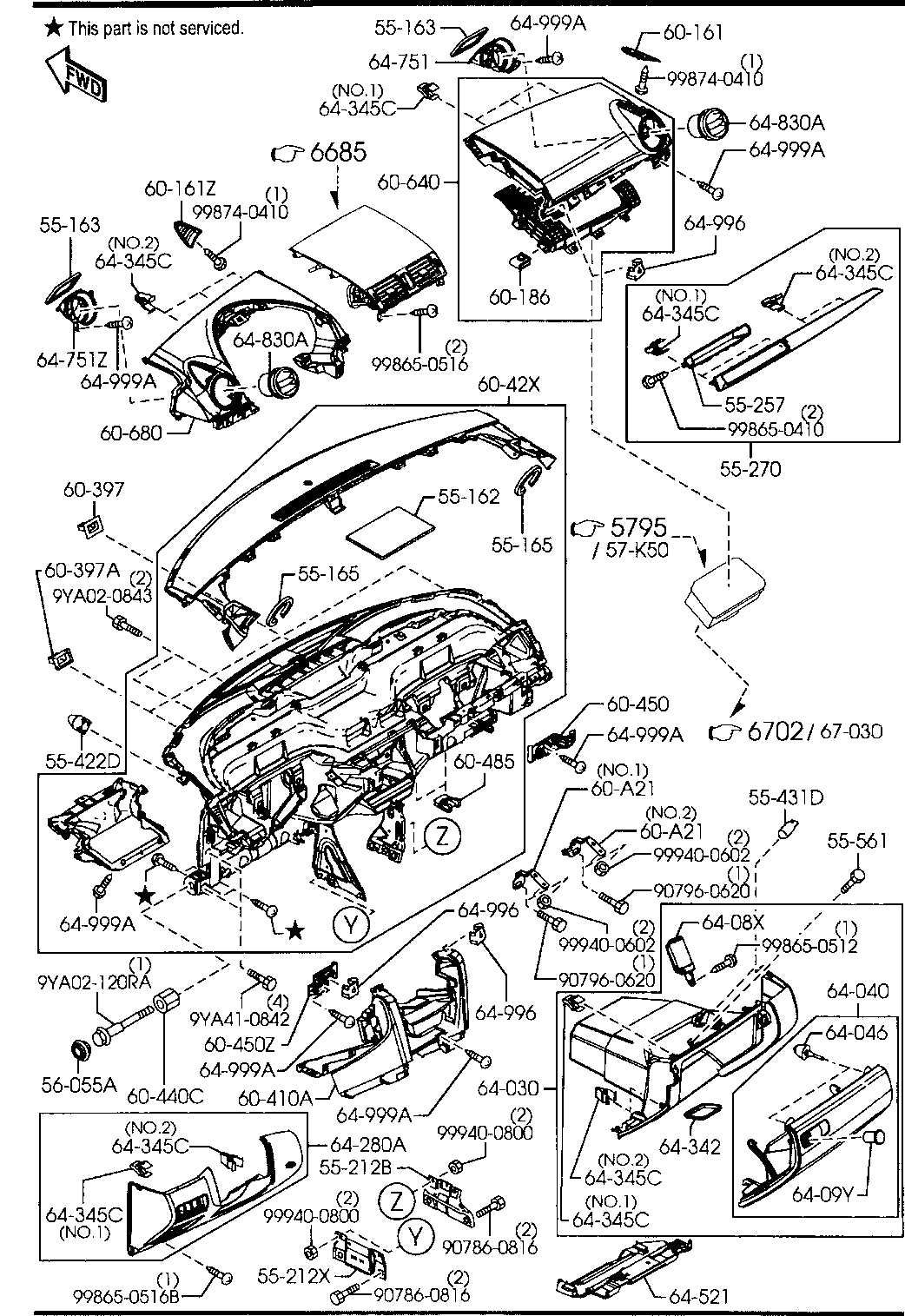 interior car parts diagram