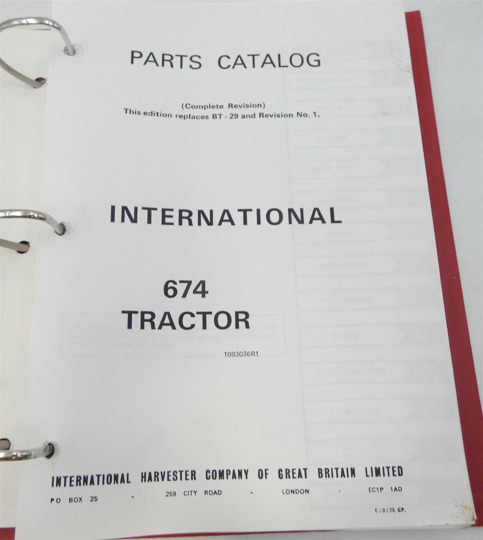 international 674 parts diagram