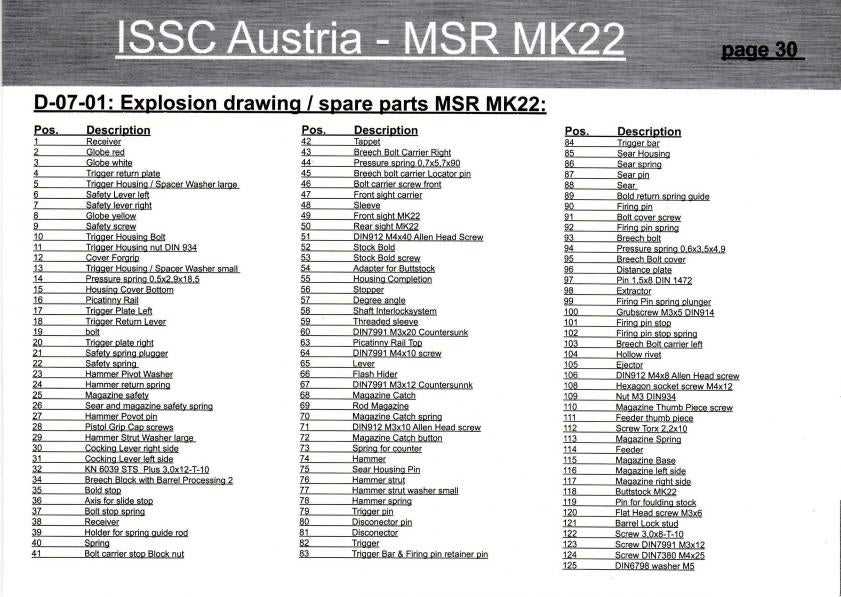 issc mk22 parts diagram