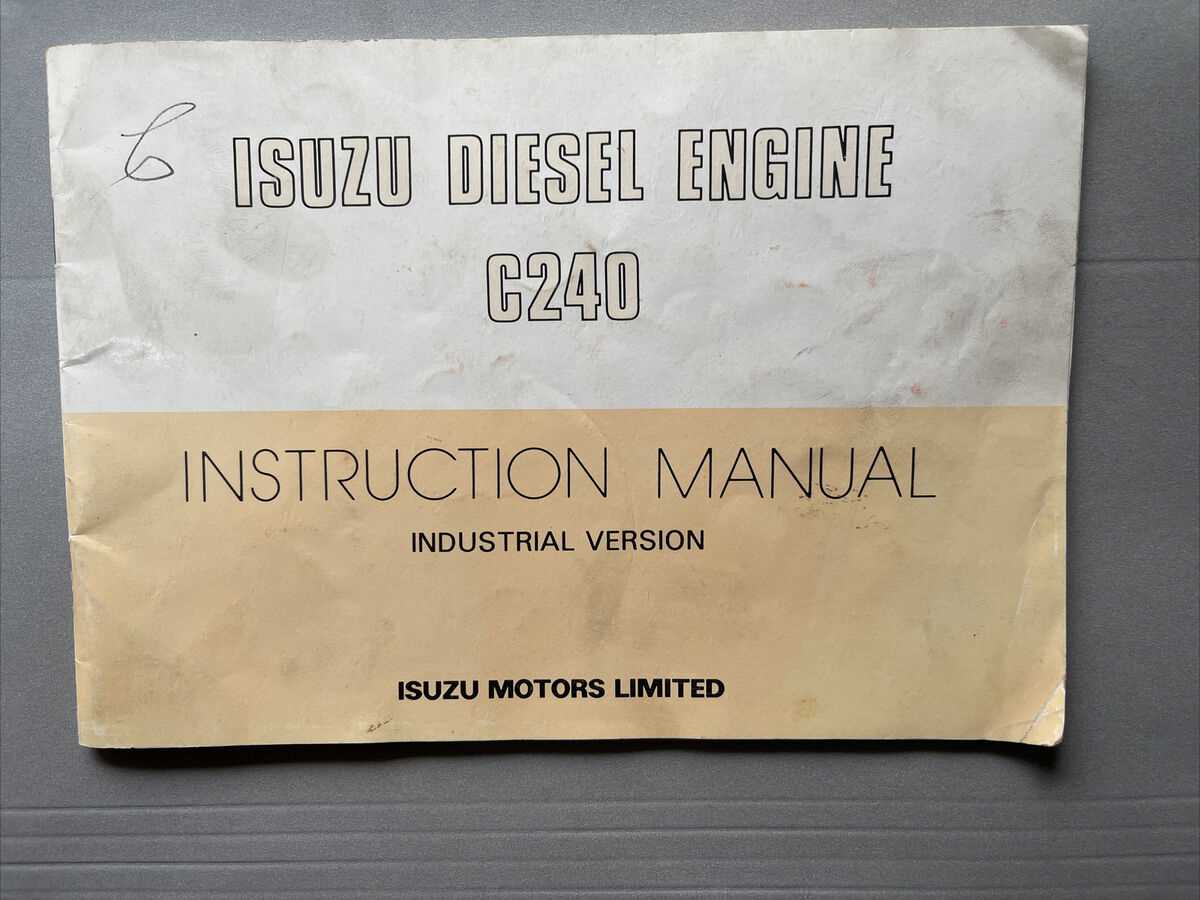 isuzu c240 engine parts diagram