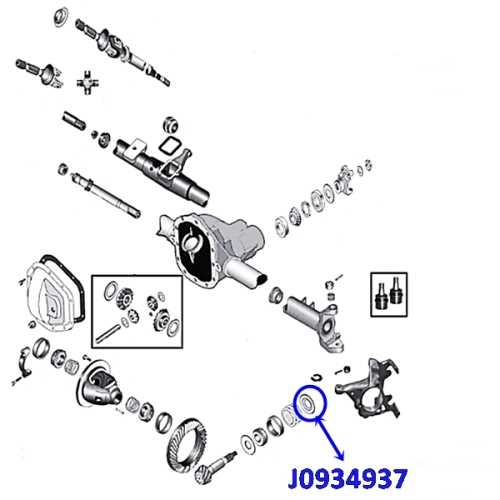 jeep wrangler front axle parts diagram