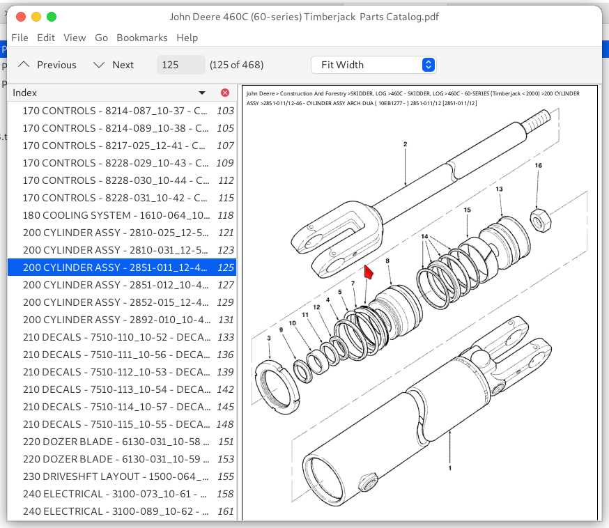 john deere 125 parts diagram