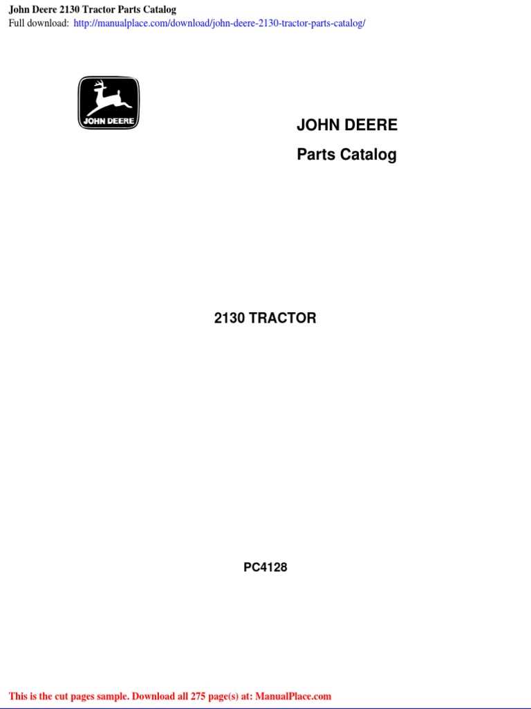 john deere 2130 parts diagram