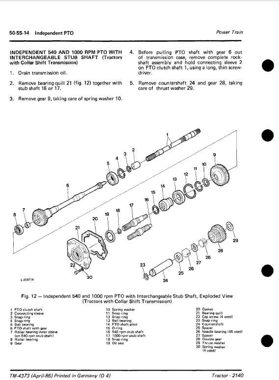 john deere 2140 parts diagram