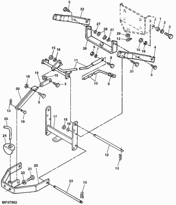 john deere 345 48c mower deck parts diagram