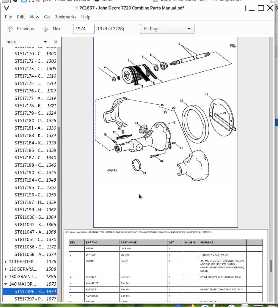 john deere 4430 parts diagram