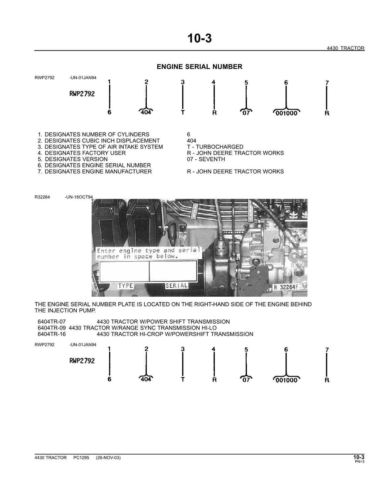 john deere 4430 parts diagram