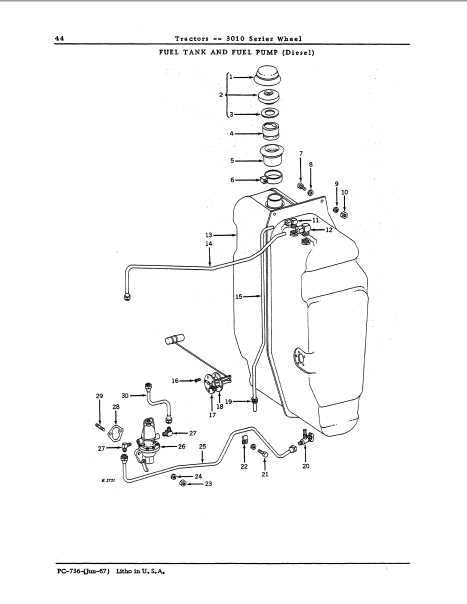 john deere 4440 parts diagram