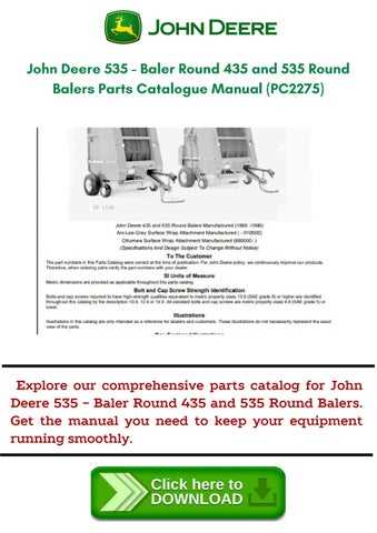 john deere 535 baler parts diagram pdf