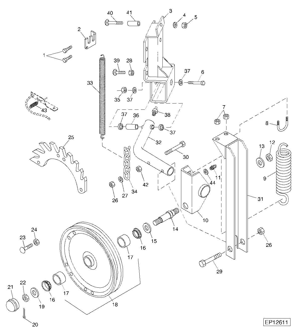 john deere 535 round baler parts diagram