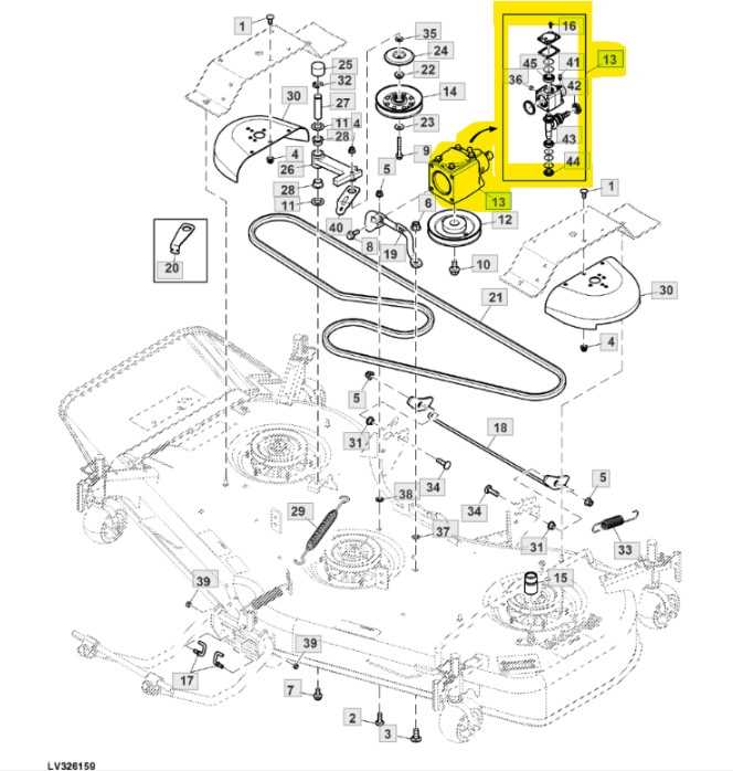 john deere 54 hc mower deck parts diagram