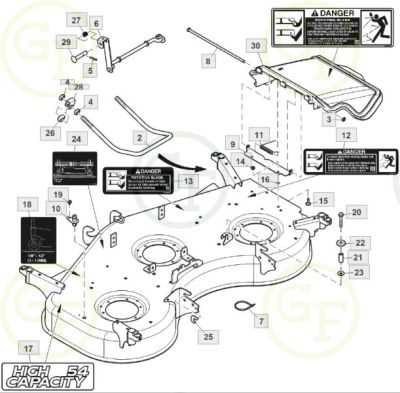 john deere 54 hc mower deck parts diagram