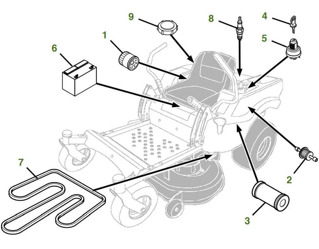 john deere 54 mower deck parts diagram