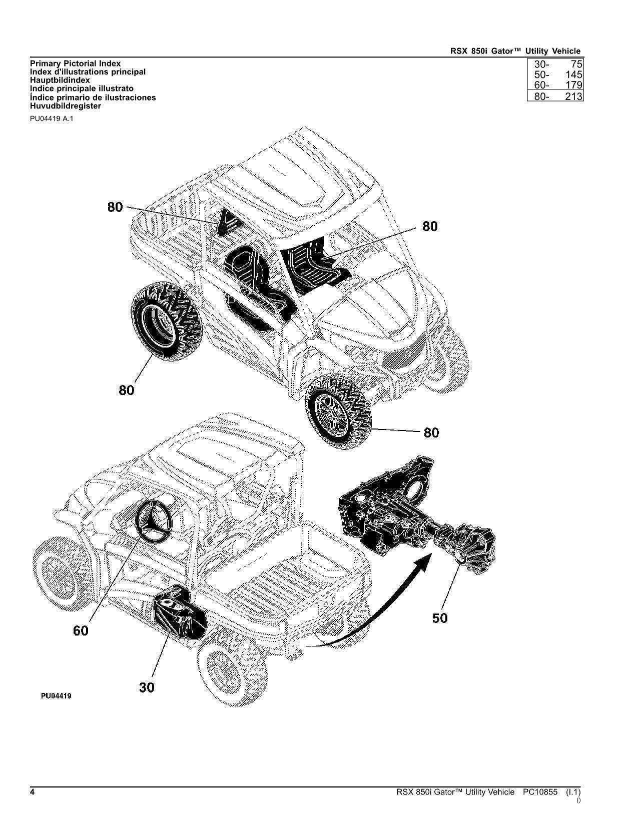 john deere 825i parts diagram