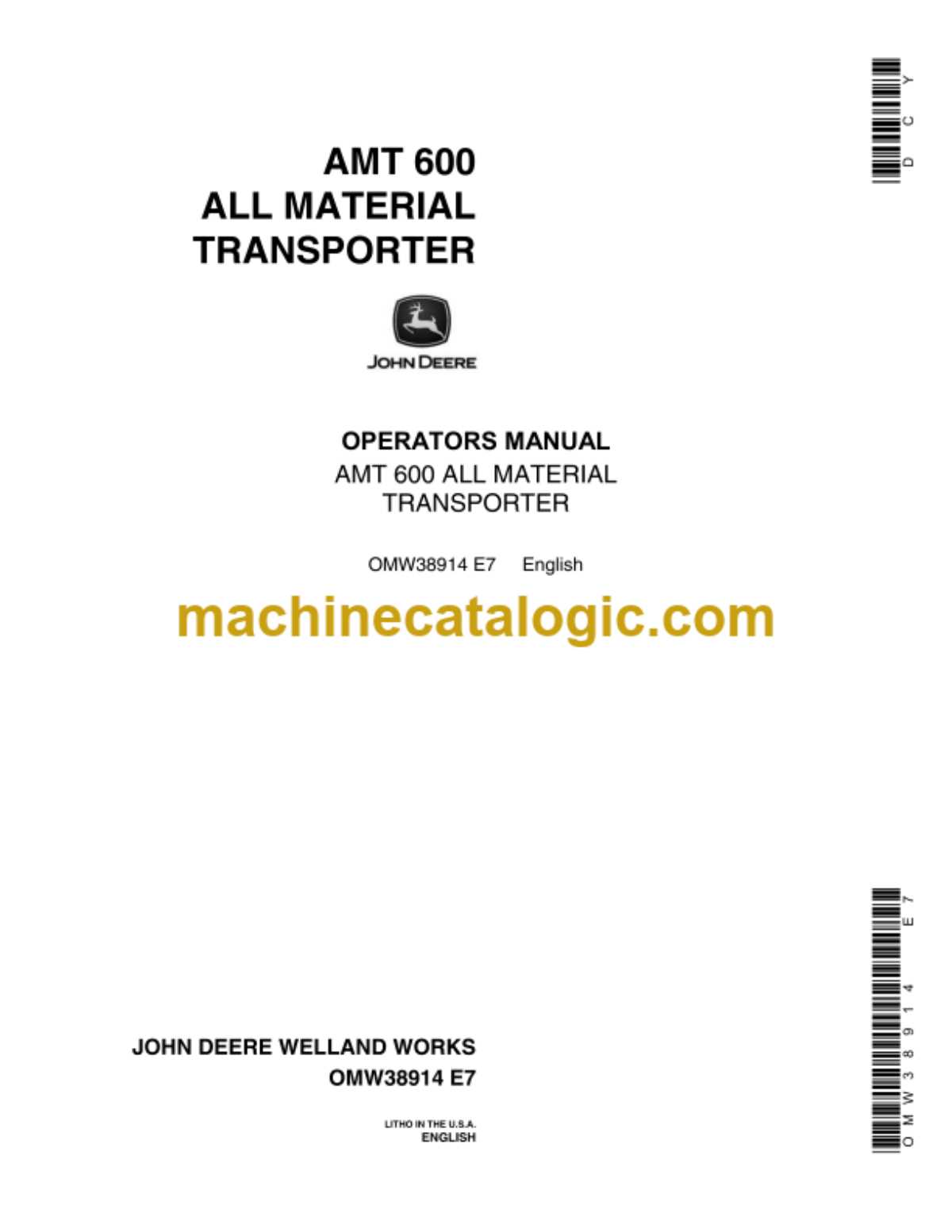 john deere amt 600 parts diagram