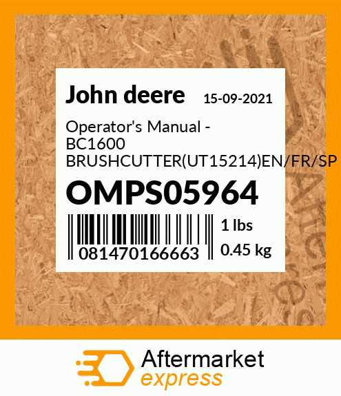 john deere bc1600 parts diagram