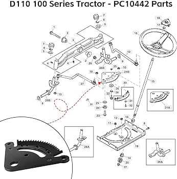 john deere l110 steering parts diagram