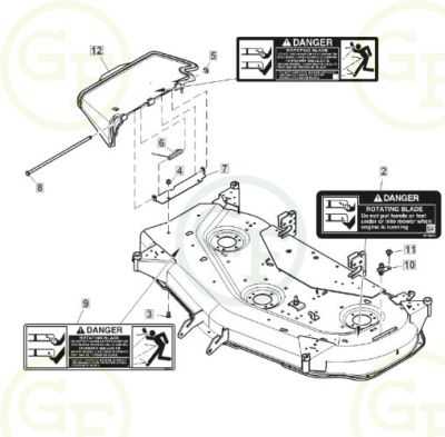 john deere x320 48 mower deck parts diagram