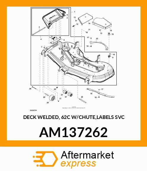 john deere x534 parts diagram