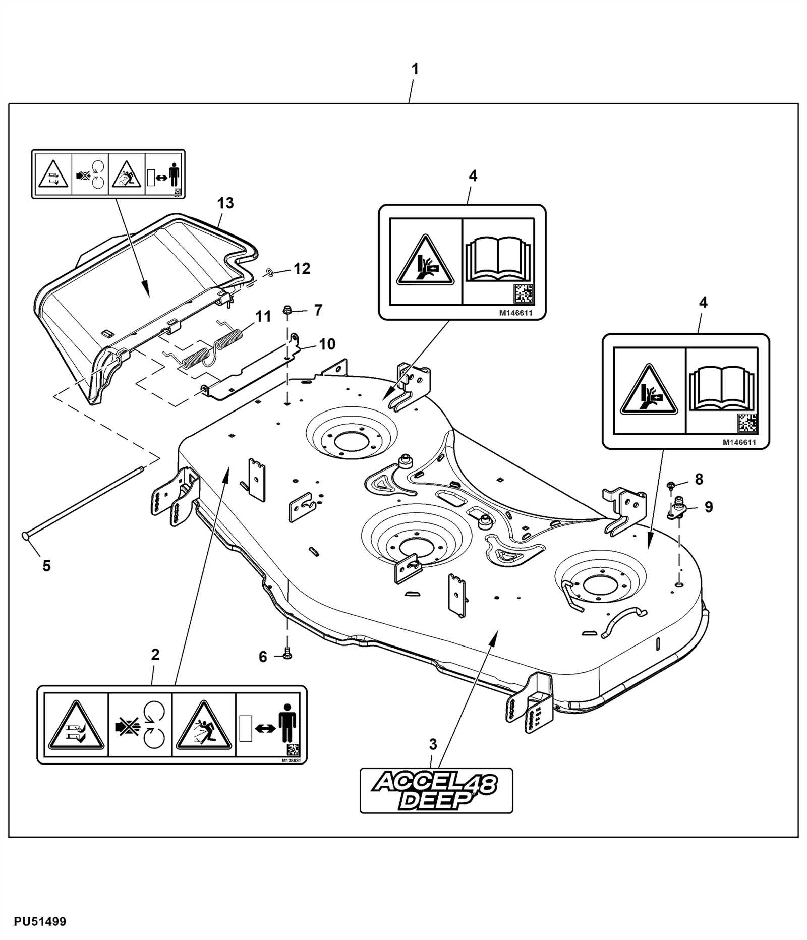 john deere z425 deck parts diagram