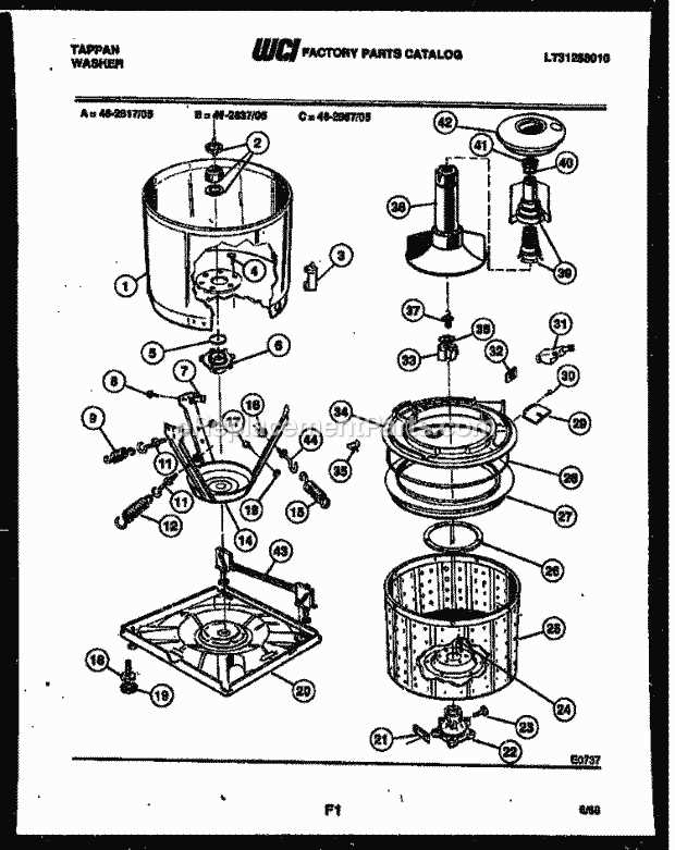 kenmore 80 series washer parts diagram