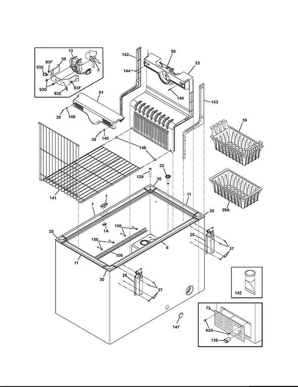 kenmore chest freezer parts diagram