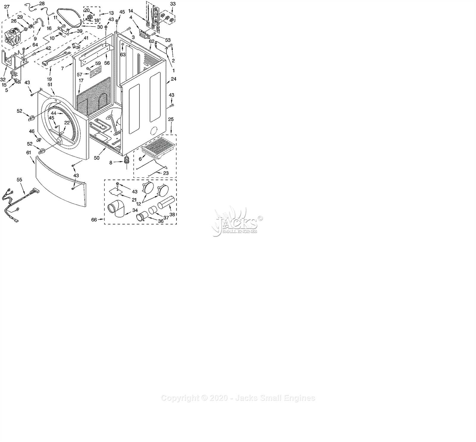 kenmore dryer parts diagram