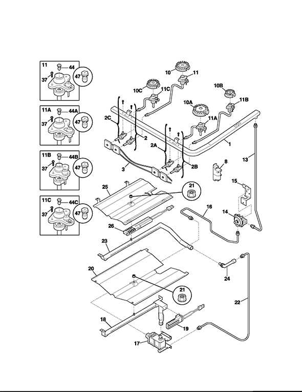 kenmore electric range parts diagram