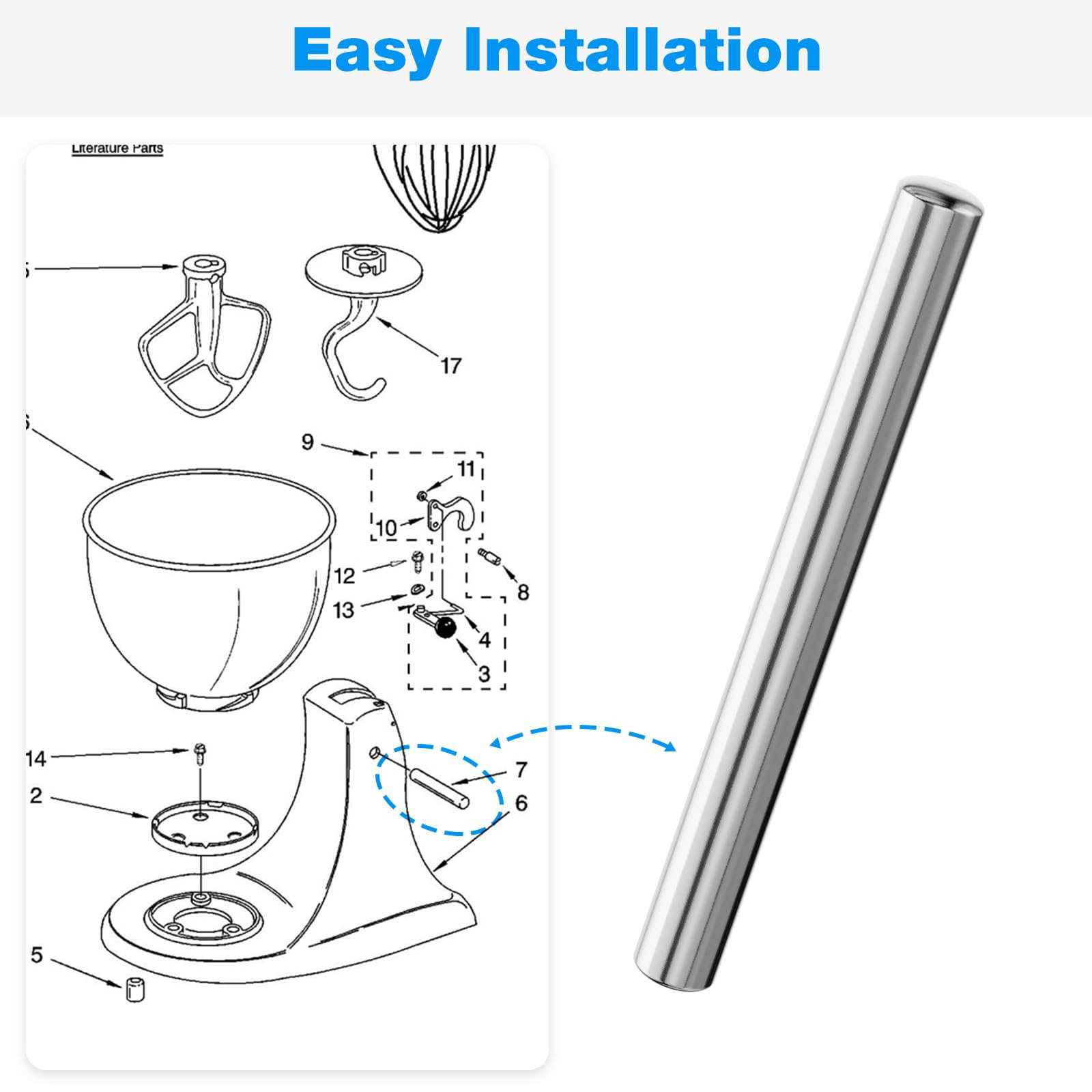 kitchenaid artisan parts diagram
