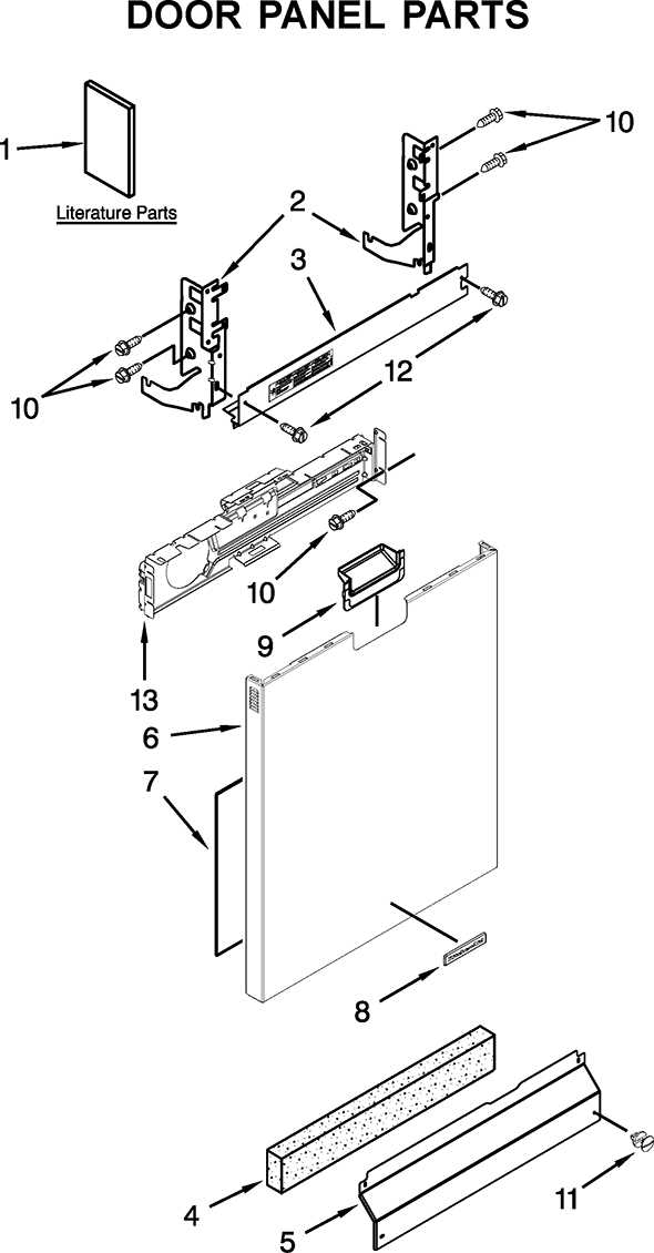 kitchenaid dishwasher parts diagram