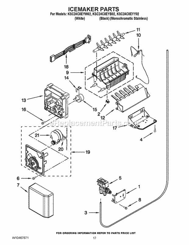 kitchenaid french door refrigerator parts diagram