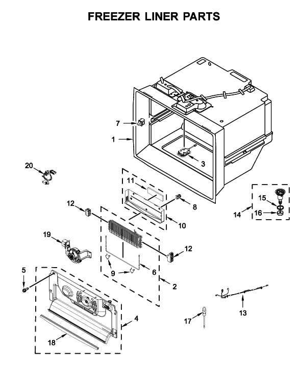 kitchenaid side by side refrigerator parts diagram