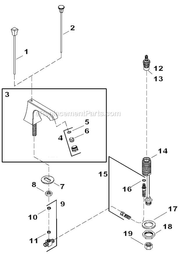 kohler shower faucet parts diagram